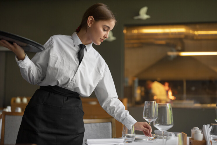 woman working in a restaurant
