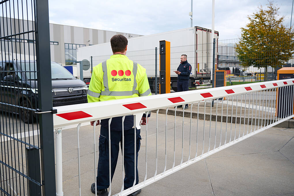 Securitas Ireland officers managing access control at a client site