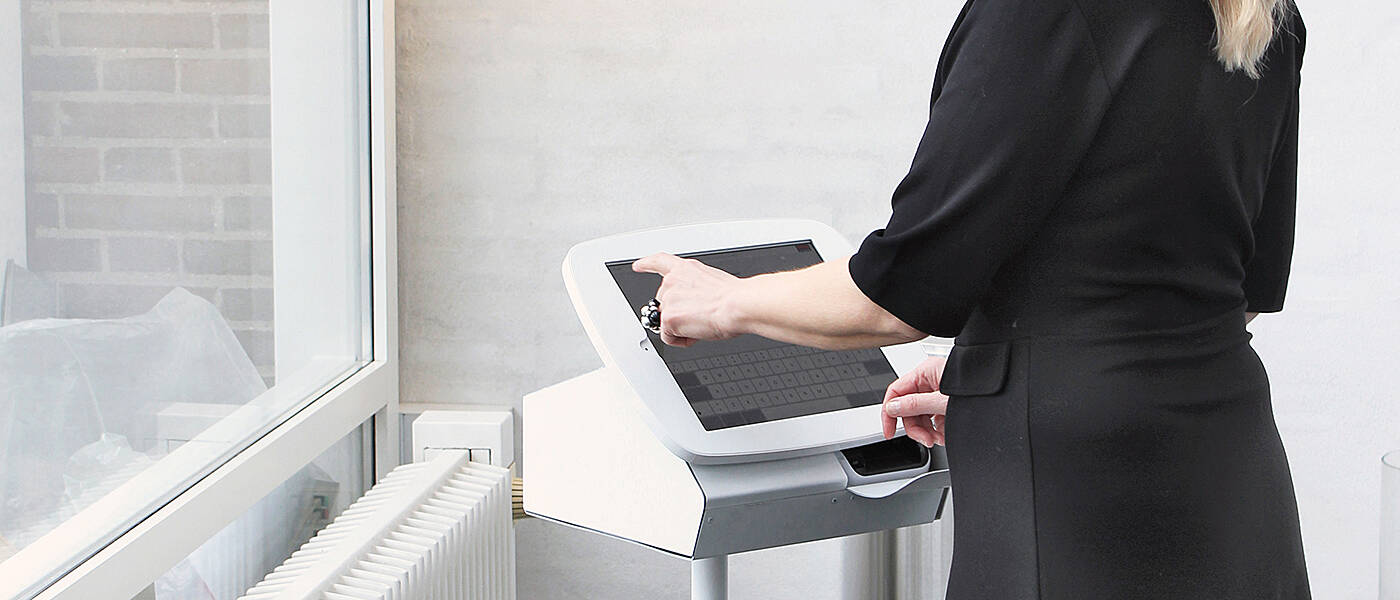 Digital visitor management system installed at a customer site