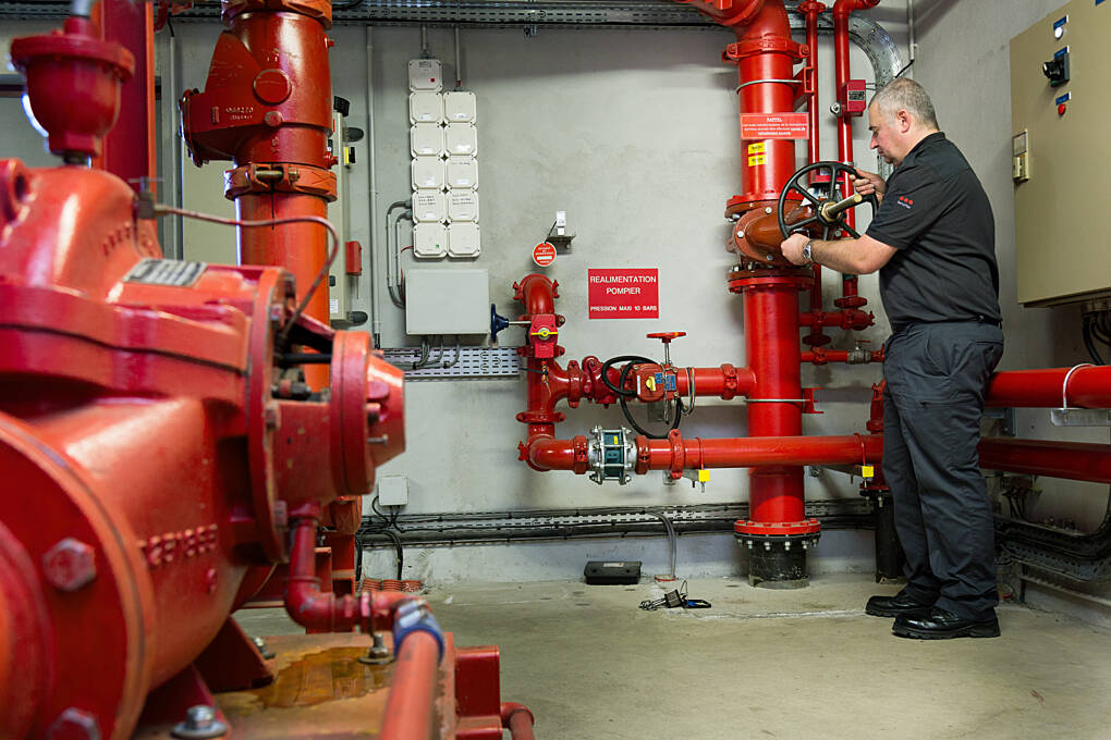 Vérification Sprinkler par un agent de sécurité mobile