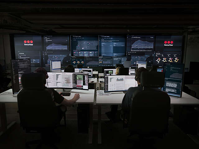 Remote security service agents in our operations center. 