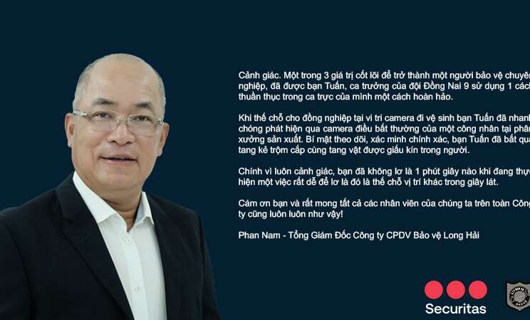General Director, Phan Nam, share his thoughts on May's Hero of the Month
Tổng Giám Đốc, Phan Nam, chia sẻ cảm nghĩ của ông về Nhân vật Tiêu biểu Tháng 5