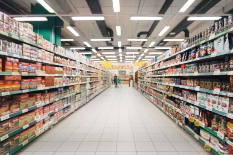 Rayons alimentaires dans une grande surface
