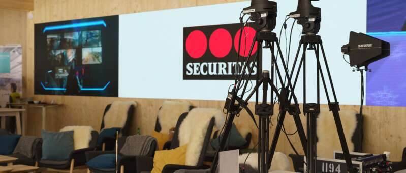 Media equipment at Securitas event